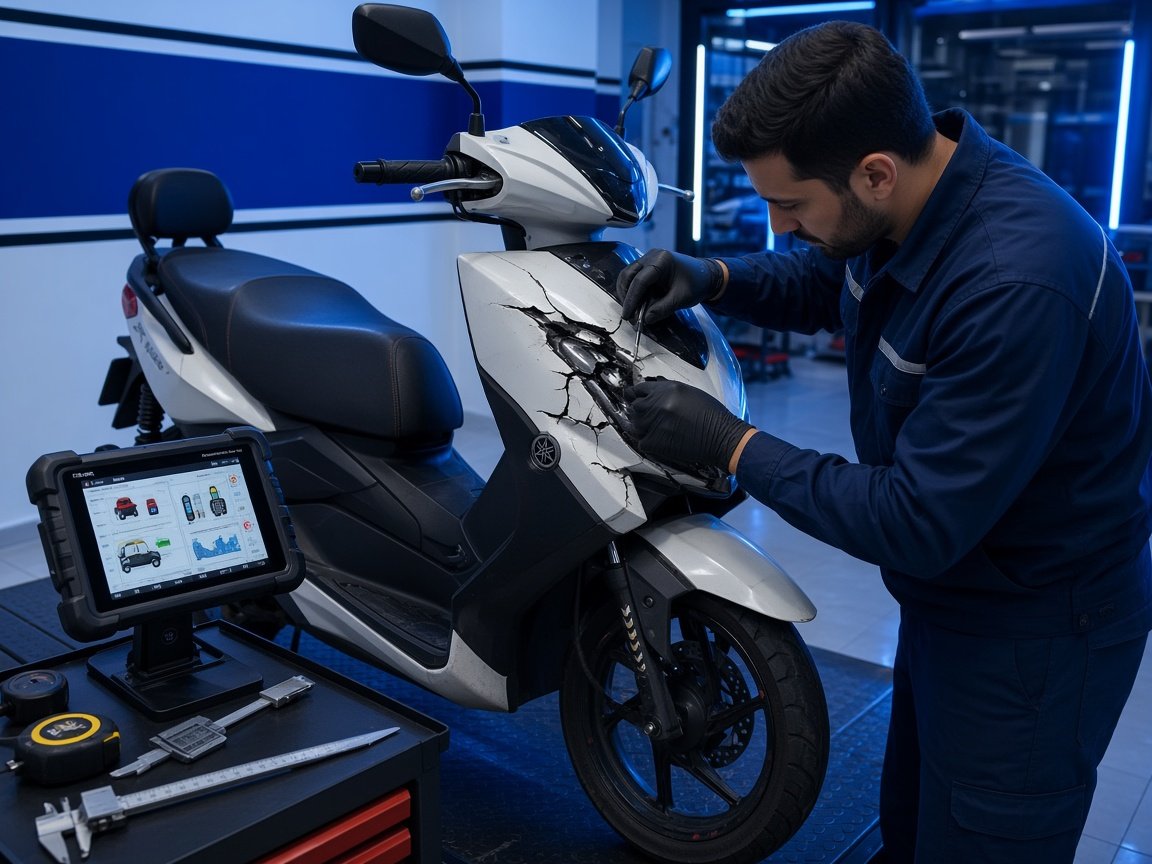 Motosiklet hasar tespiti ve diagnostik inceleme